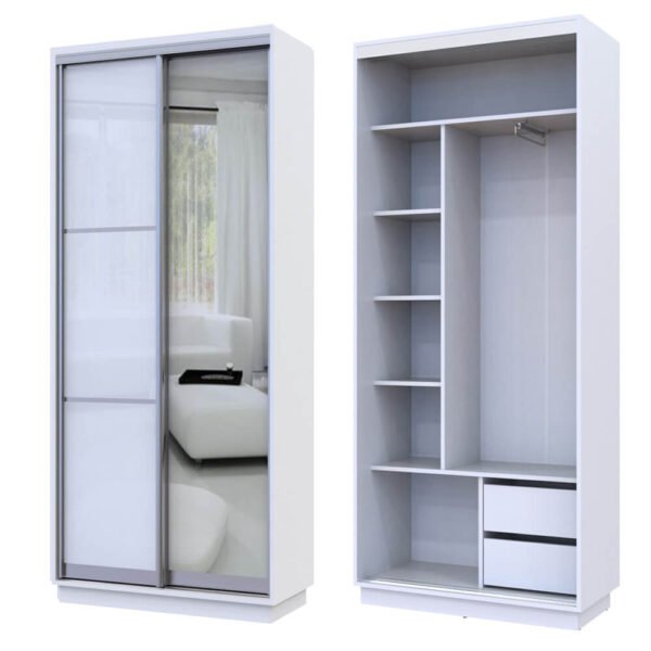 ⁦ארון הזזה 2 דלתות דגם אדם⁩ – תמונה ⁦2⁩